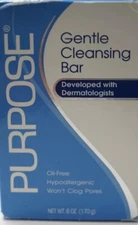 Purpose Gentle Cleansing Face Bar Soap Hypoallergenic Sensitive Skin 6oz