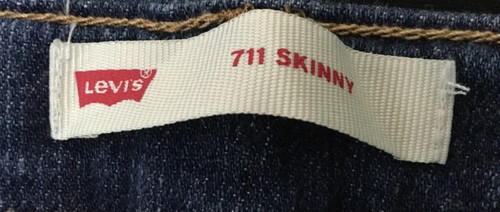 LEVI’S Girls Size 14 Reg 711 Skinny Denim BLue Jeans 27X28.5” - Picture 5 of 8