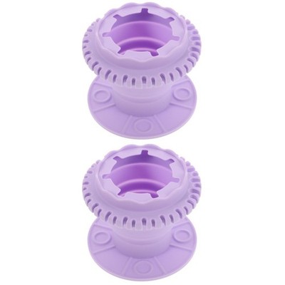 Silicone Makeup Brush Cleaner Cup Durable Purple Brush Holder for Pencil Storage