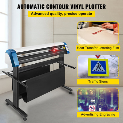 53-Inch Automatic Contour Vinyl Cutter Plotter Force & Speed Adjustable Sign Cu