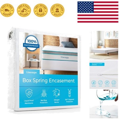 Comprehensive California King Box Spring Encasement - Complete Liquid Protection