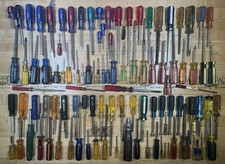 Lot of 100+ Vintage USA Screwdrivers & Nut Drivers - Proto, Kobalt, Xcelite, Etc
