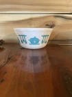 VTG Hazel Atlas Kitchen Aids TurquoiseBlue  7" Mixing Bowl MilkGlass Scallop