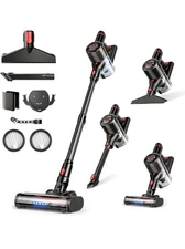 Cordless Vacuum Cleaner 450W 40KPa Stick Vacuum Powerful Suction Pet Hair-Carpet