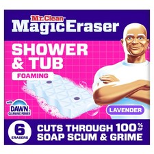 Mr. Clean Magic Eraser Sponge, Bathroom, Shower, 1 Count Pack of 6 , White