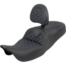 Saddlemen Road Sofa Seat w/ Backrest Blue Sti...