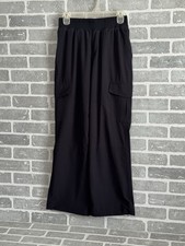 Mondetta Women  s SP Black Cargo Pulling Swishy Pants Adjustable Leg Opening