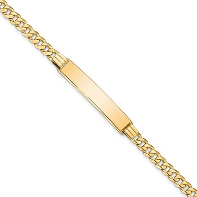 10K Gelbgold 4,48 mm Panzerkette Halskette 8 Zoll Herren Damen