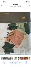  HARVEST  60  X 84  OBLONG TABLECLOTH-PUMPKINS/SQUASH/LEAVES - NEW IN PACKAGING