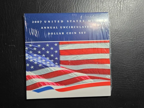 2007 US Mint Annual Uncirculated Coin Set with Silver Eagle, Unopened