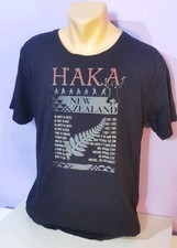 HAKA All Blacks New Zealand t-shirt Medium Kiwi Planet tee cotton