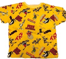 Looney Tunes All Over Print T Shirt Taz Bugs Tweety Marvin Daffy Unisex LG
