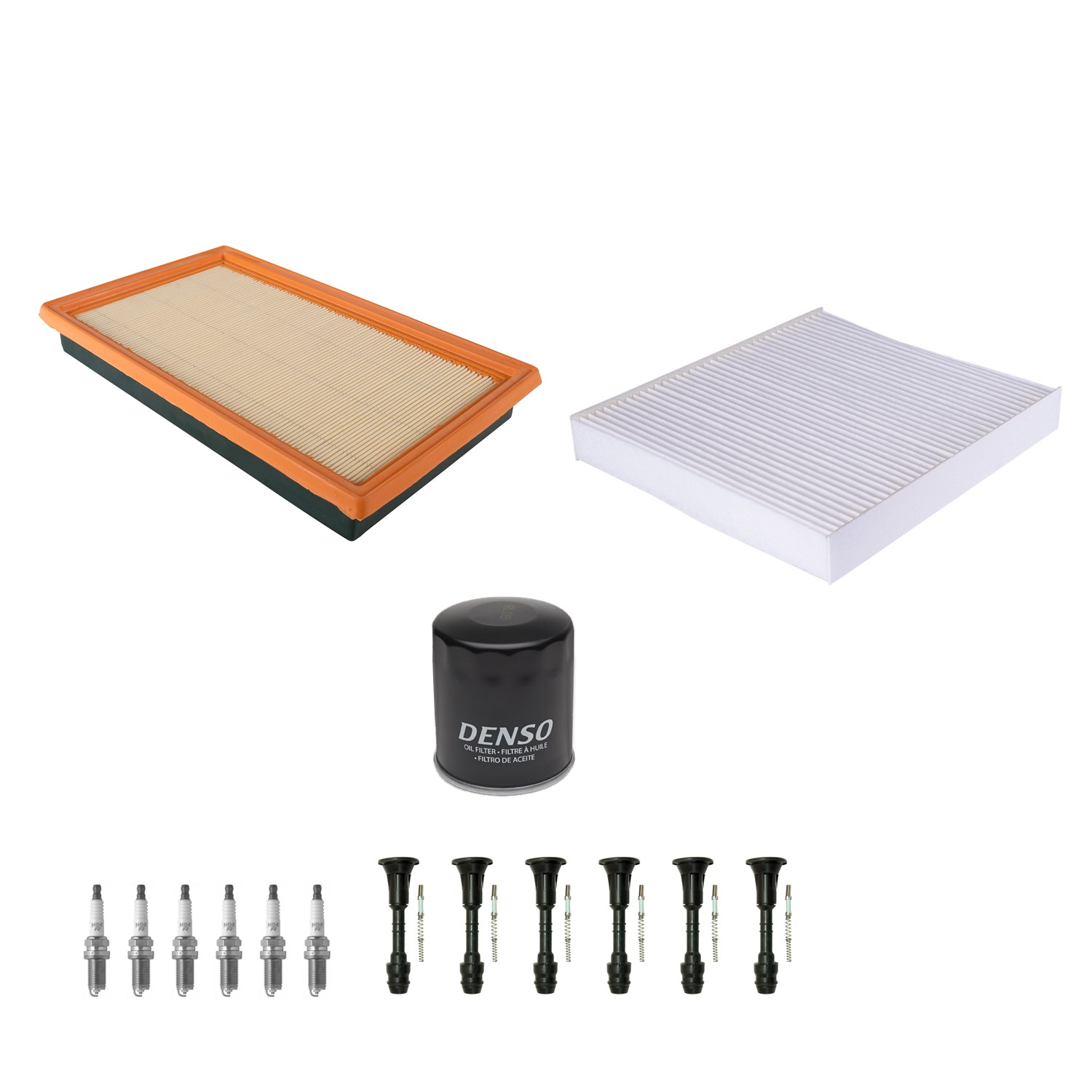 Denso Tune Up Kit NGK 6 Spark Plugs  Boots Kit for Altima Murano 3.5L V6 VQ35DE