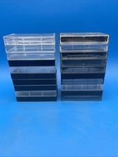 Plastic Cassette Tape Replacement Empty Jewel Case Lot of 20 Clear, Black - Used