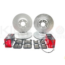 FOR BMW 220d M SPORT FRONT REAR BRAKE DISCS BREMBO PADS SENSORS 340mm 345mm