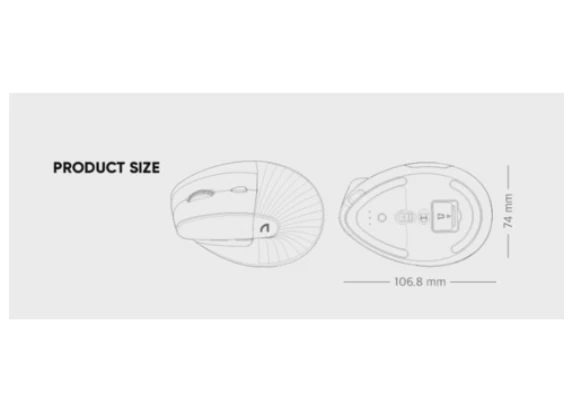 ABKO WEM60 Wireless Bluetooth Vertical Mouse 4Color / Tracking - Image 4 of 4