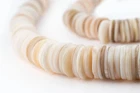 White Ocean Sea Shell Heishi Beads 12mm 13-14 Inch Strand