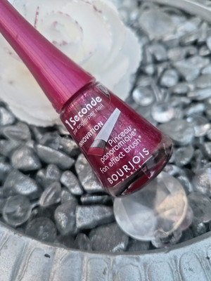BOURJOIS Nagellack 1 Seconde 13 FUCHSIA Pailletten Glanz NEU 9 ml