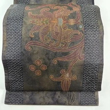 Bag belt masterpiece drum pattern pure silk Used BUYS-0