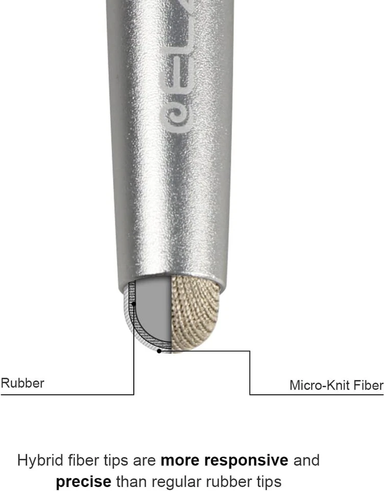 Pack de 2 bolígrafos capacitivos con puntas reemplazables para tabletas y teléfonos Foto 4 de 4