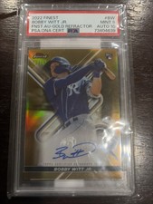 Bobby Witt Jr Rookie Auto Gold /50 - 2022 Topps Finest #FA-BW - PSA 9 / Auto 10