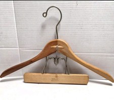 Vintage Setwell Wooden Suit Hanger Clamp Bar Cedar Wood Jacket Pants Hanger USA