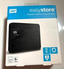 WD Easystore 2TB Portable External Hard Drive USB 3.0 For Windows & Mac