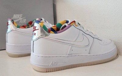 Nike Air Force 1 Low LV8 White Playful Print - Size 7Y (GS) or 8.5W