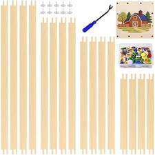 16 Pcs Stretcher Bars for Needlework - 4 Sizes DIY Frame Kit - Natural - 16pcs