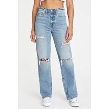 Daze denim sundaze jeans distressed straight leg women's size 31 trendy punk