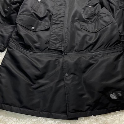 GU × UNDERCOVER JUN TAKAHASHI Hooded 2Way Long Coat Black Nylon
