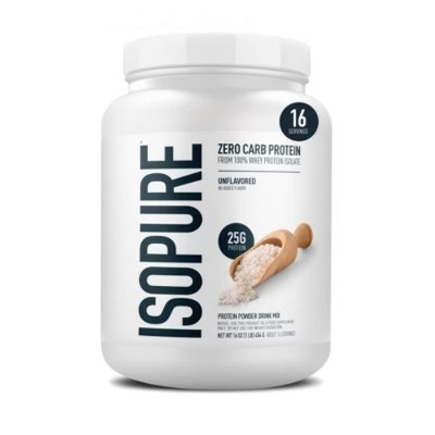 Isopure Zero Carb Protein Powder -1lb: Unflavored, 25g Whey Protein Isolate Per