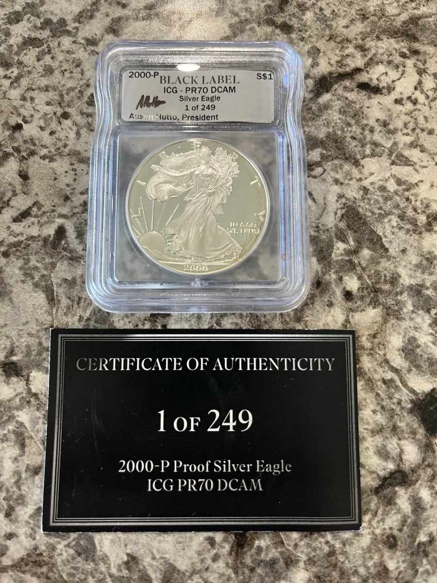 American Eagle PR 70 Graded 2000 Silver Bullion Coins for sale | eBay