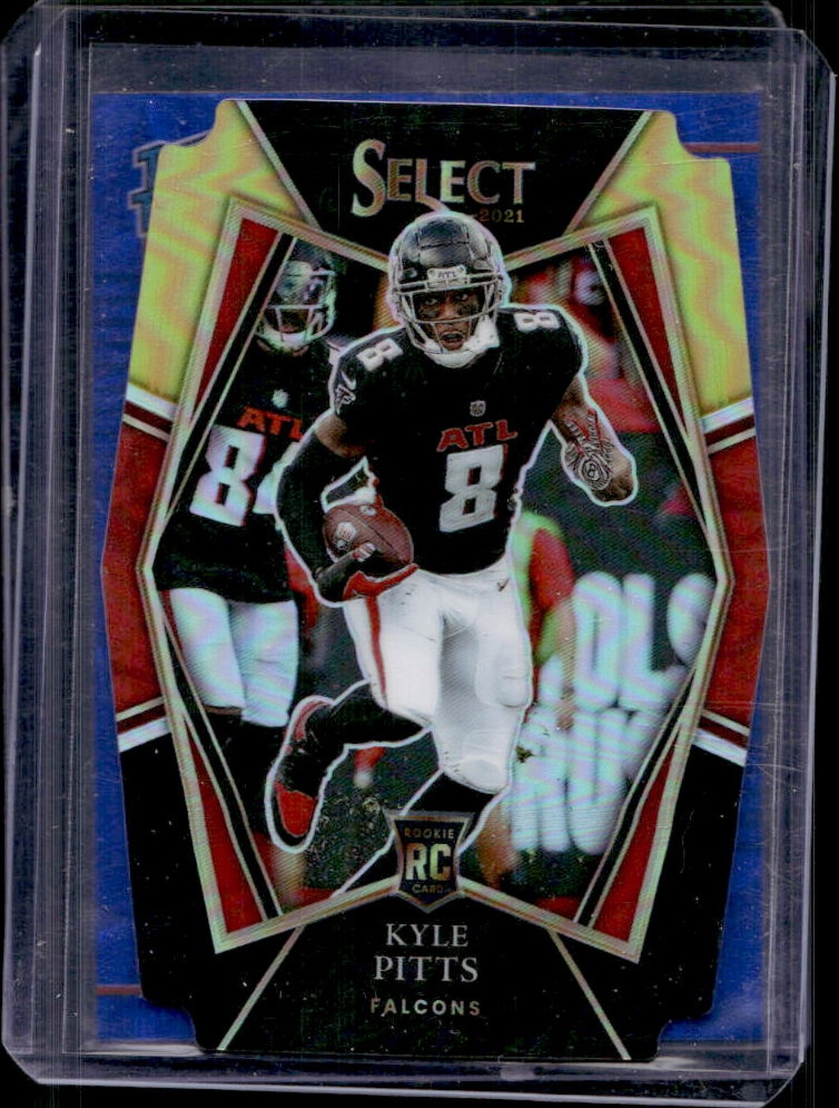 2021 Panini Select Kyle Pitts RC Black and Gold Prizm Die Cut Premier Level #146