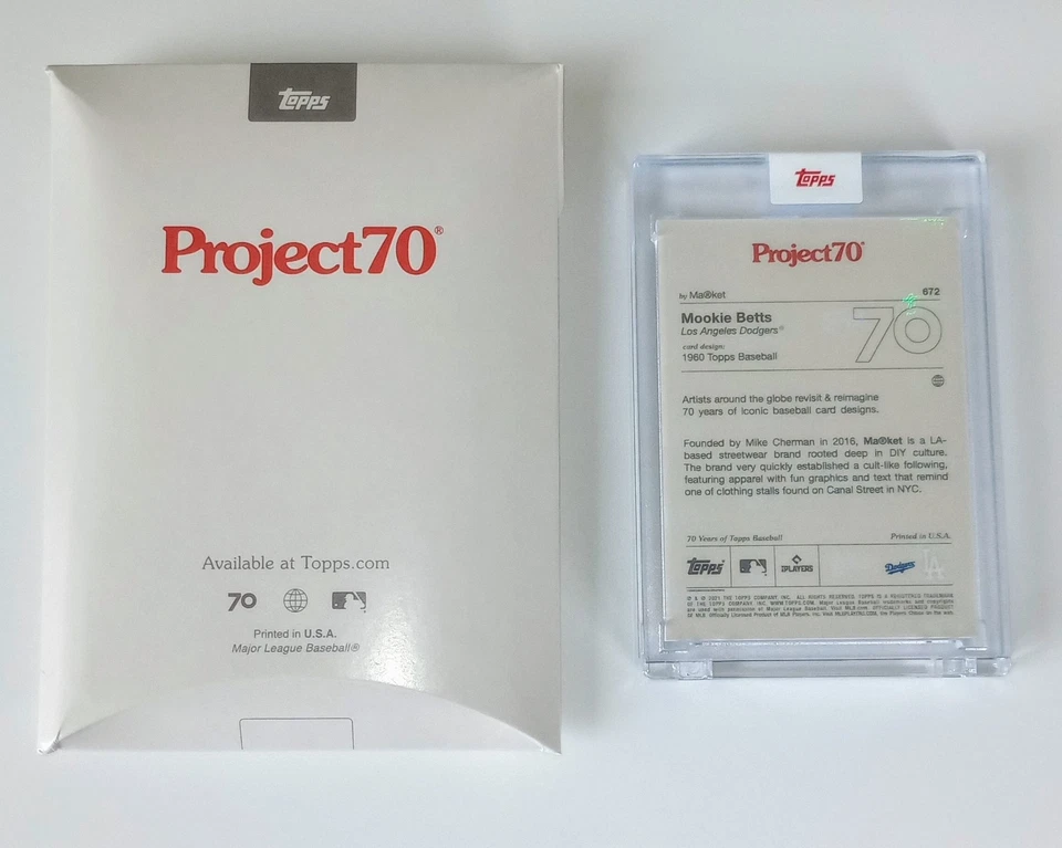 TOPPS PROJECT 70 MOOKIE BETTS LOS ANGELES DODGERS BY MA®KET #672 - Image 2 of 2