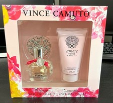 VINCE CAMUTO AMORE 2PC GIFT SET EDP SPRAY 1.0 OZ BODY LOTION 2.5OZ