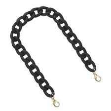 Acrylic Purse Strap, 17.7" Bag Chain for Handbags Handle, Black