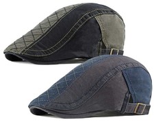 2 Pack Men's Cotton Flat Cap Ivy Gatsby Newsboy Hat M