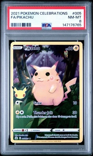 PSA 8 Pokemon 2021 Celebrations Pikachu 005/025 Full Art
