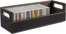 CD Storage Box with Powerful Magnetic Opening - CD Tray Holds 40 CD Cases for
