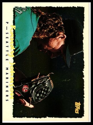 1995 Topps #116 Randy Johnson CyberStats (Spectralight)
