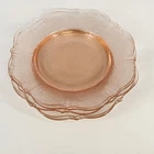 6 Bread & Butter Plates Pink American Sweetheart Depression Glass 6.38"d Vintage