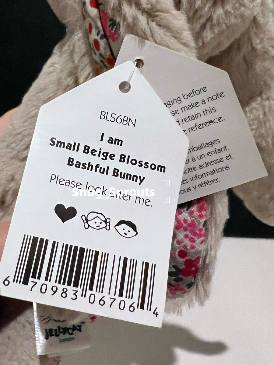 AUTHENTIC‼️ NWT Jellycat small beige blossom bunny 7