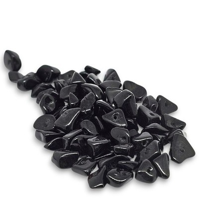 10g Obsidian Splitter Chips gebohrt, DIY für z. B. Armband Kette (GP 379  je Kg)