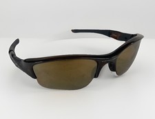 Genuine Oakley Flak Jacket 12-904 Brown Polarized Sunglasses Mild Scratches.