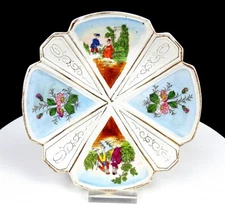 OLD PARIS PORCELAIN COURTING COUPLE AND FLORAL 7 3/8" PLATE