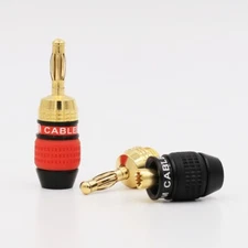 8PCS Deadbolt Banana Plugs Gold Plated Speaker Wire Banana Male Plug Connector