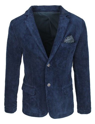 Giacca uomo invernale Class blu in velluto Blazer autunno inverno casual |  eBay