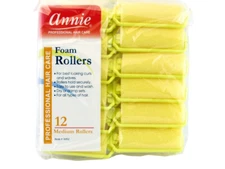 ANNIE 7/8" MEDIUM FOAM HAIR ROLLERS - 12 PCS. (1052)