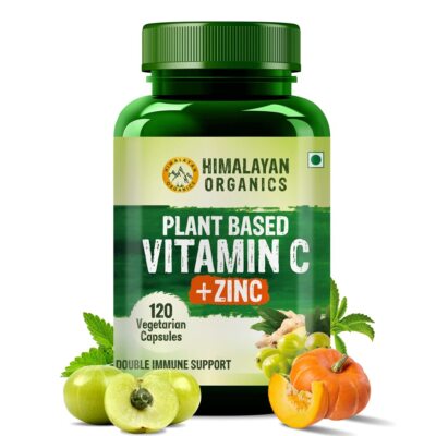 Himalayan Organics Pflanzliche Vitamin C Plus Zink Kapseln, 120 Kapseln